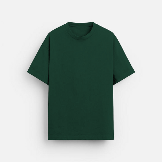 Bottle Green Plain - Oversized Classic T-Shirt