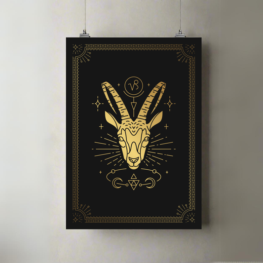 Capricorn | Zodiac | Astrology | Premium A3 Poster