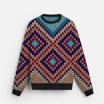Colorwave Knit Pop | Chevron Rhythm | Multicolor Vibe | Unisex Sweatshirt