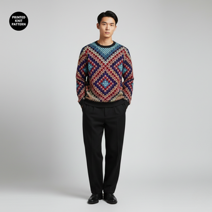 Colorwave Knit Pop | Chevron Rhythm | Multicolor Vibe | Unisex Sweatshirt