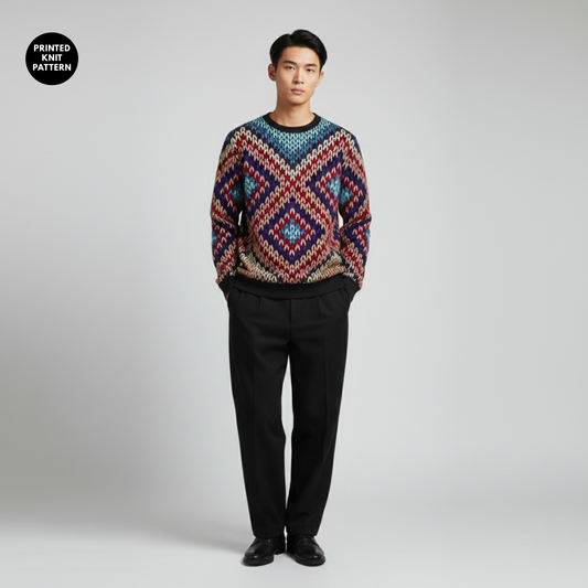 Colorwave Knit Pop | Chevron Rhythm | Multicolor Vibe | Unisex Sweatshirt