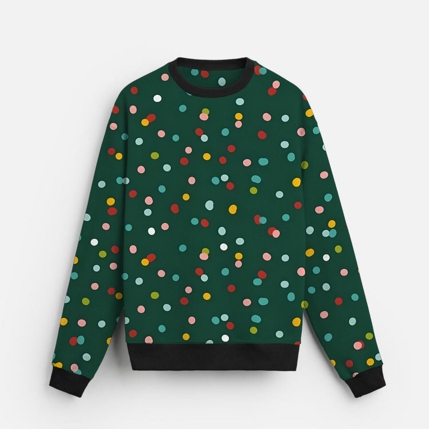 Confetti Pop | Playful Dots | Festive Green | Unisex Sweatshirt