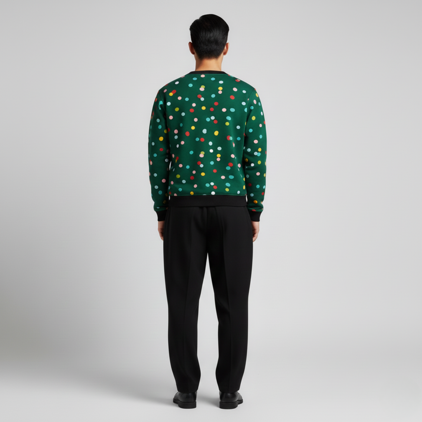 Confetti Pop | Playful Dots | Festive Green | Unisex Sweatshirt