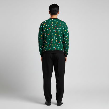 Confetti Pop | Playful Dots | Festive Green | Unisex Sweatshirt