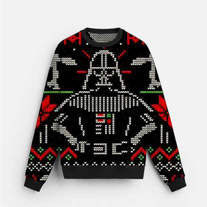Dark Festive Knit | Iconic Helmet Art | Holiday Edge | Unisex Sweatshirt