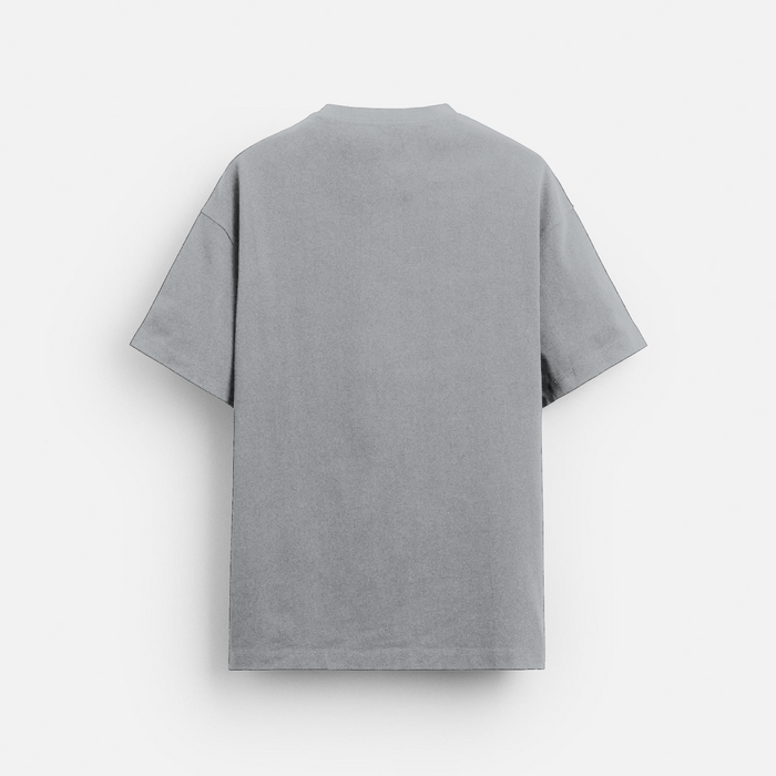 Grey Melange | Oversized T-Shirt | Soft Heathered Texture