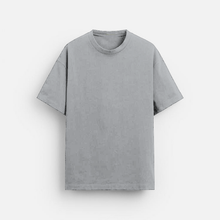 Grey Melange | Oversized T-Shirt | Soft Heathered Texture