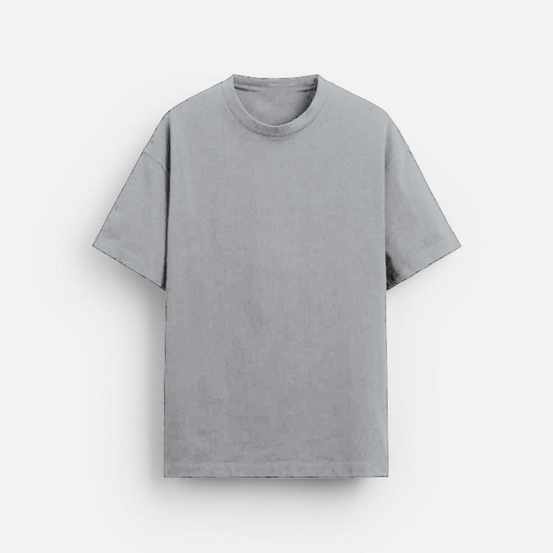 Grey Melange | Oversized T-Shirt | Soft Heathered Texture