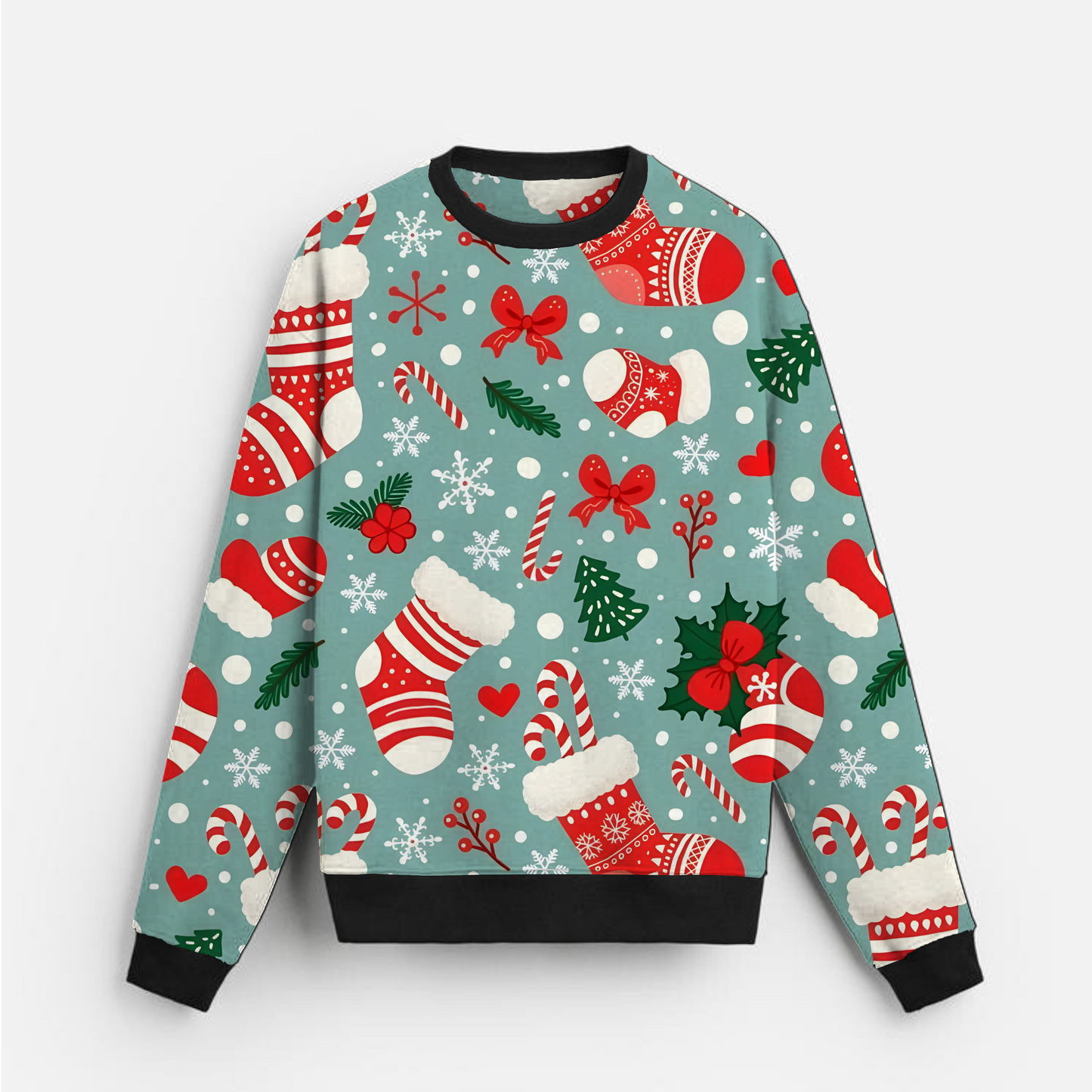 Holiday Pop Mix | Christmas Icons | Mint Green | Unisex Sweatshirt