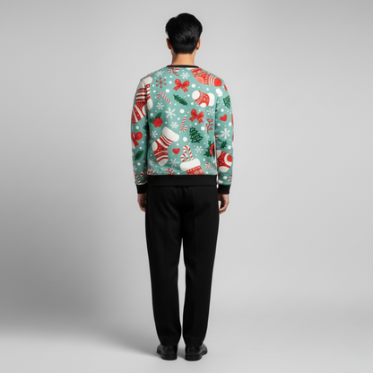 Holiday Pop Mix | Christmas Icons | Mint Green | Unisex Sweatshirt