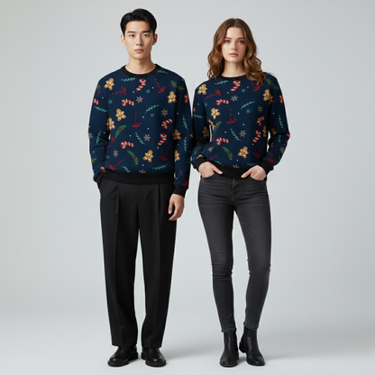 Holiday Sprinkle | Gingerbread Joy | Midnight Blue | Unisex Sweatshirt