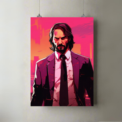 John Wick | A3 Poster | Moody Gradient Portrait