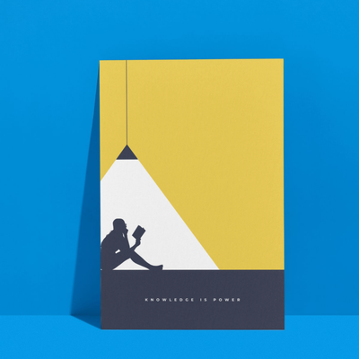 Knowledge Is Power | A3 Poster | Motivational Art