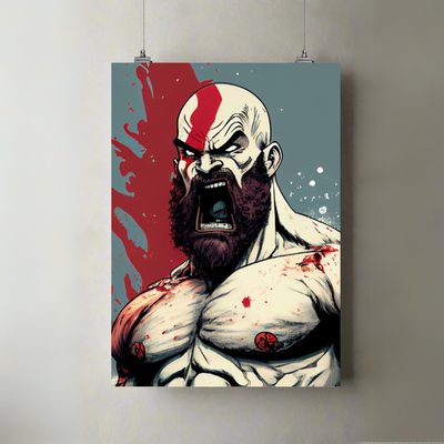 Kratos | God Of War Poster | A3