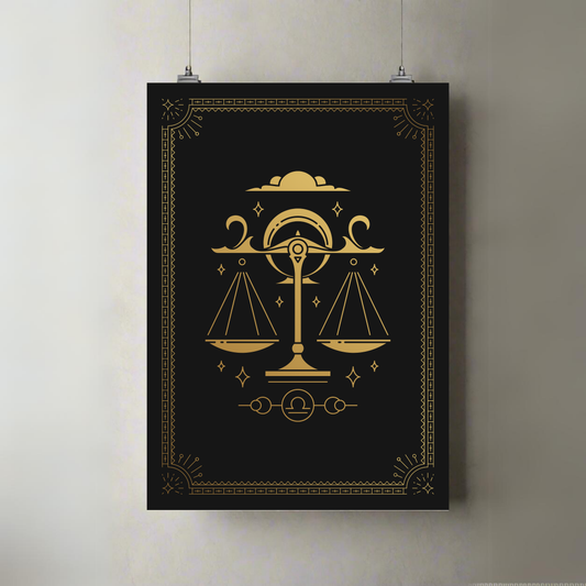 Libra | Zodiac | Astrology | Premium A3 Poster