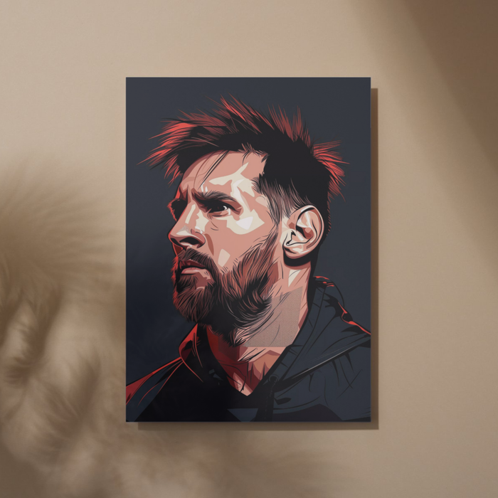 Messi Glazing | Metal Poster | Pop Art Icon