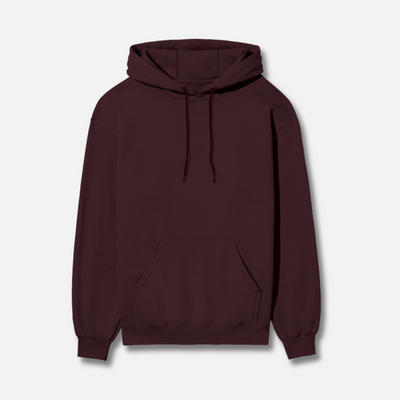 Maroon Hoodie | Plain Solid | No Pretense