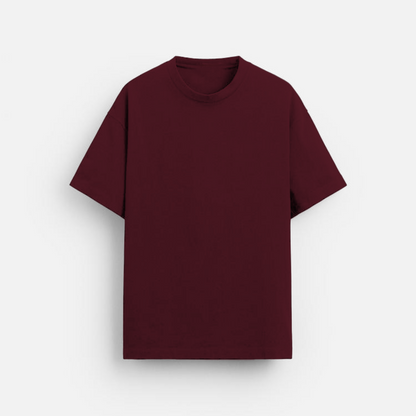 Maroon Plain - Oversized Classic T-Shirt