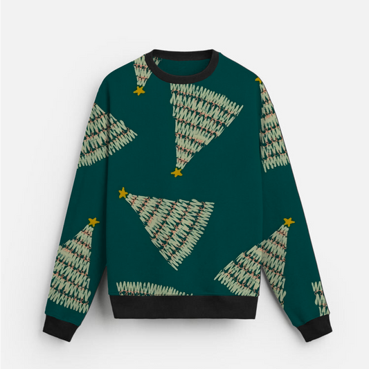 Minimal Tree Charm | Festive Icons | Deep Green | Unisex Sweatshirt