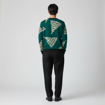 Minimal Tree Charm | Festive Icons | Deep Green | Unisex Sweatshirt