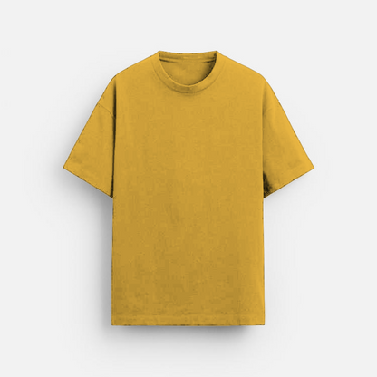 Mustard Yellow Plain - Oversized Classic T-Shirt