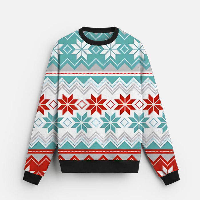 Nordic Teal | Sweatshirt | Fair Isle Geometric