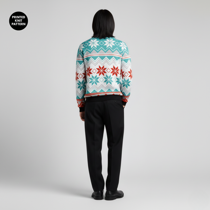 Nordic Teal | Sweatshirt | Fair Isle Geometric