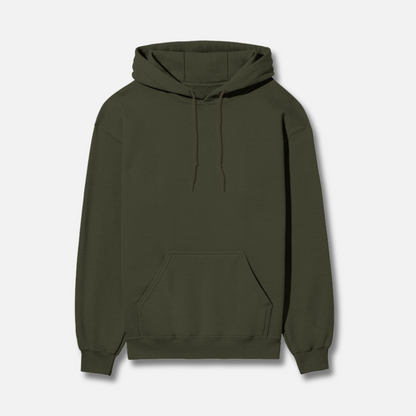 Earthy Vibes | Plain Solid | Olive Green Hoodie