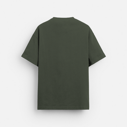 Olive Green Plain - Oversized Classic T-Shirt