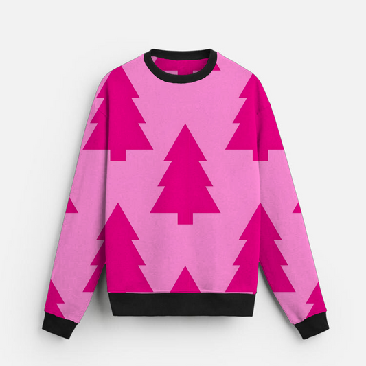 Pink Pine Pop | Graphic Tree Edit | Candy Pink | Unisex Sweatshirt