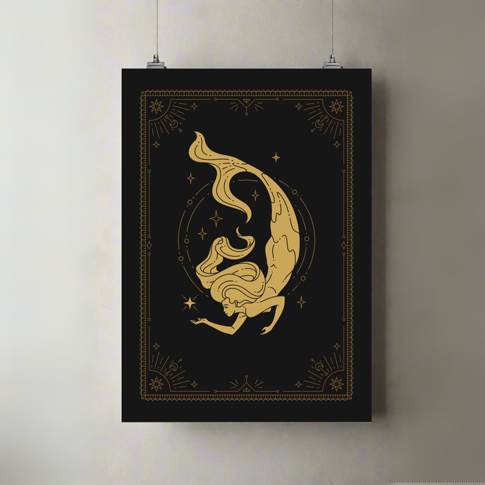 Pisces Zodiac | A3 Poster | Astrology Art