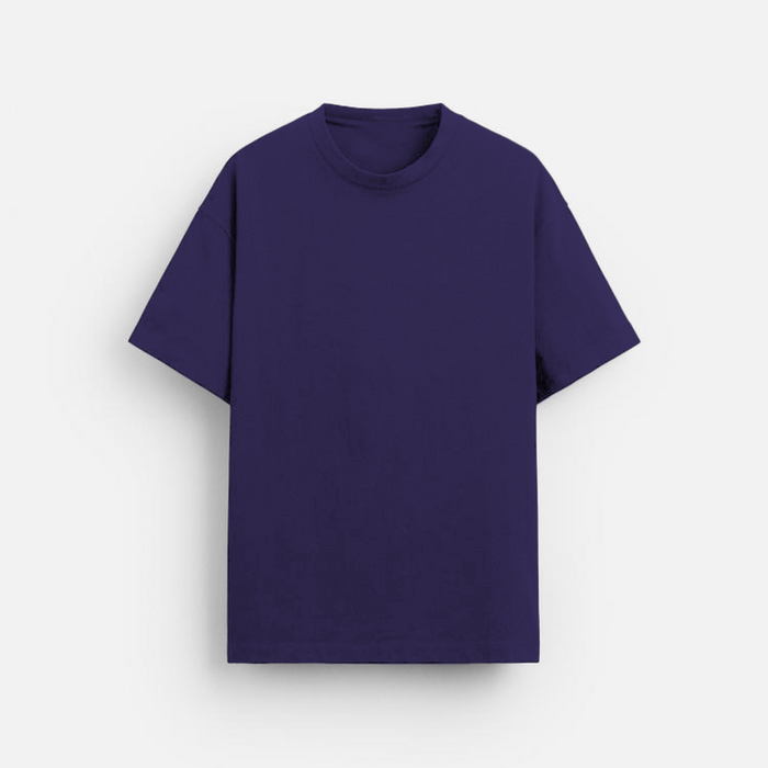 Purple Plain | Oversized Classic T-Shirt | Solid Relaxed Fit