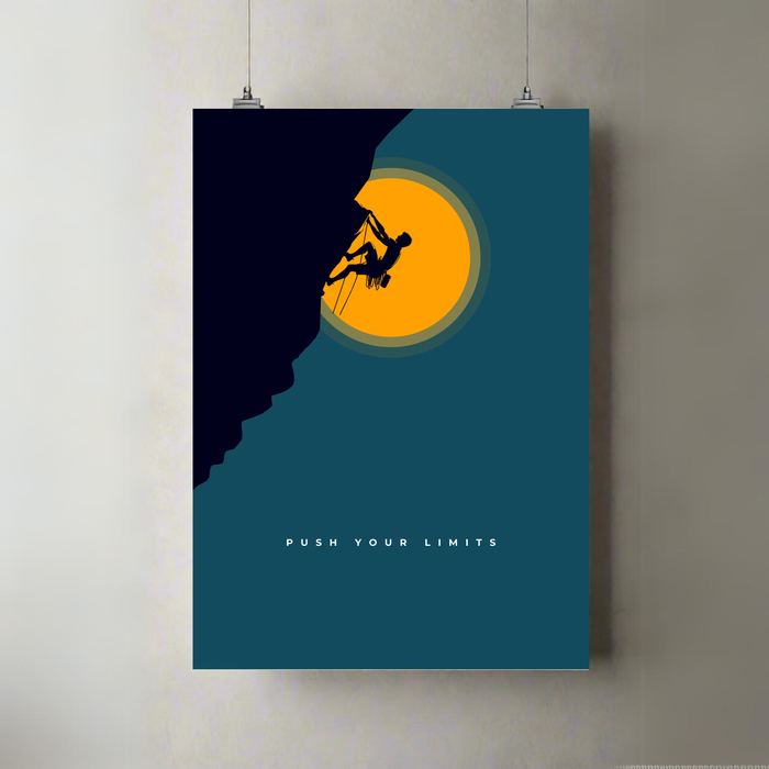 Energy Loading | A3 Poster | Rock Climb Bold