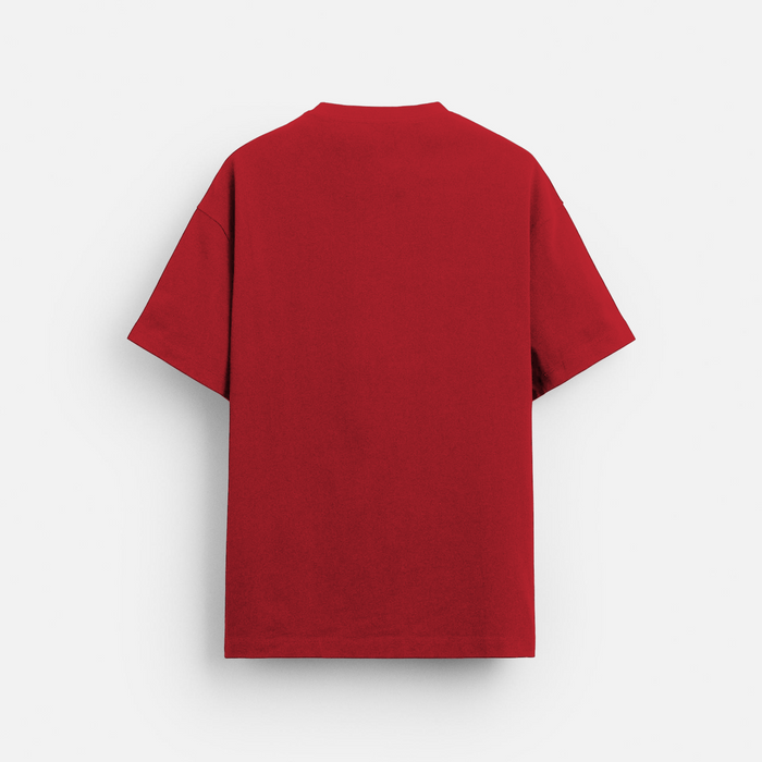 Red Solid | Oversized T-Shirt | Soft Cotton