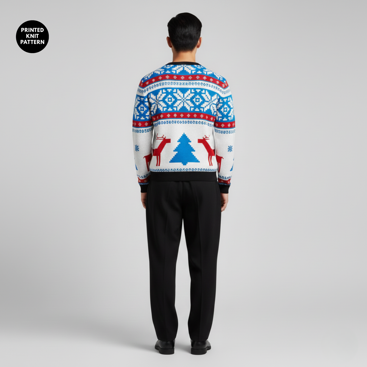 Classic Festive Knit | Holiday Icons | Red Blue White | Unisex Sweatshirt