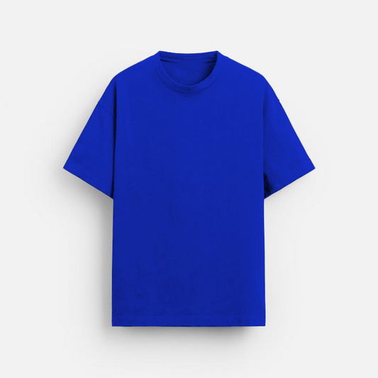 Royal Blue Plain - Oversized Classic T-Shirt