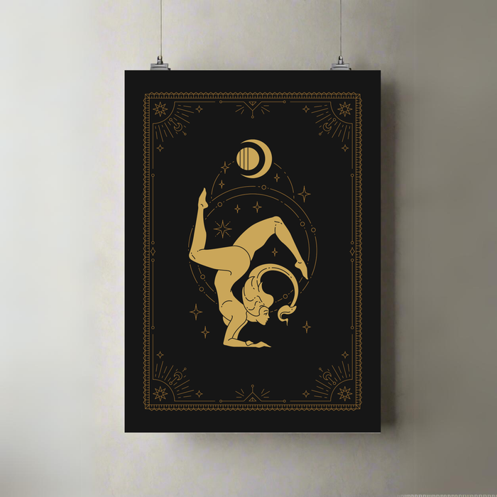 Scorpio Meditation | A3 Poster | Gold & Black