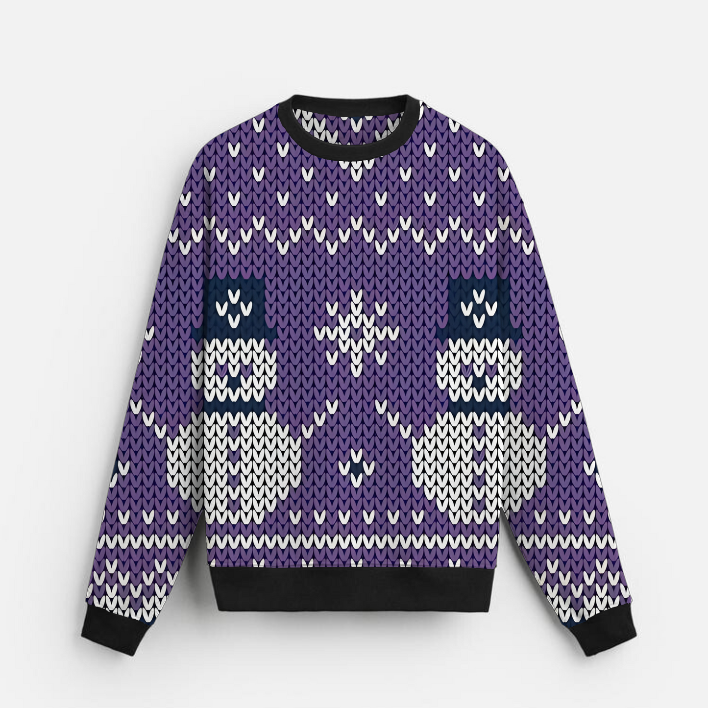Snowman Knit Fun | Winter Cheer | Purple Pop | Unisex Sweatshirt