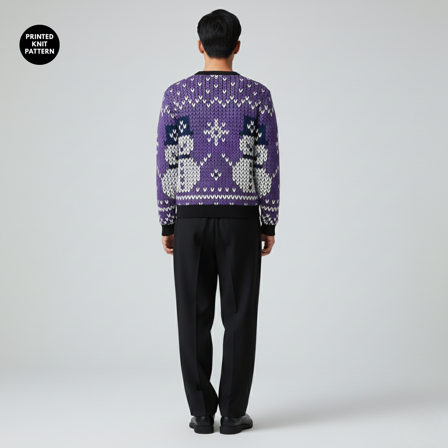Snowman Knit Fun | Winter Cheer | Purple Pop | Unisex Sweatshirt