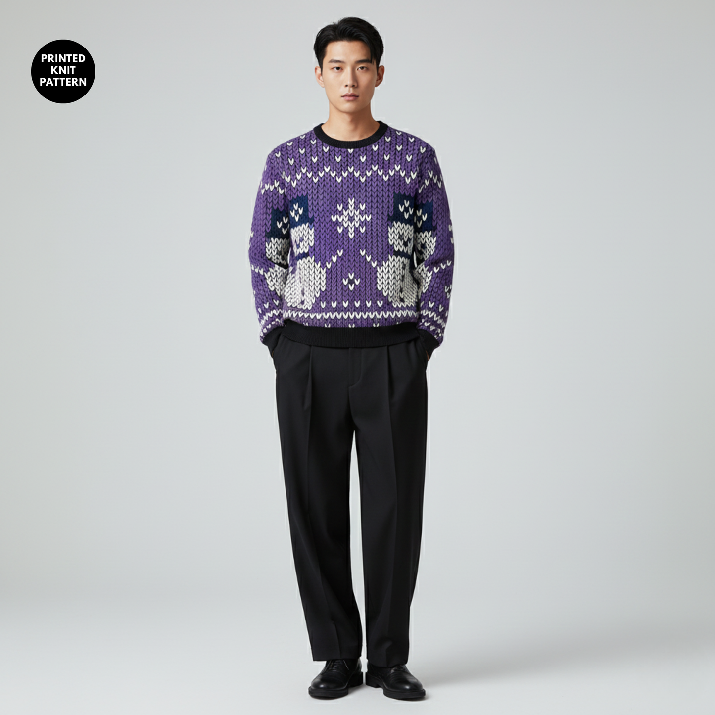 Snowman Knit Fun | Winter Cheer | Purple Pop | Unisex Sweatshirt