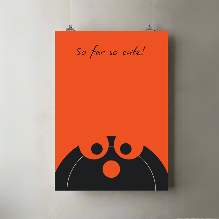 Bat Cute Energy | A3 Poster | Orange & Black Print