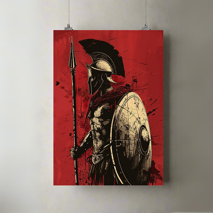 Bolt Stance | A3 Poster | Red & Black Warrior