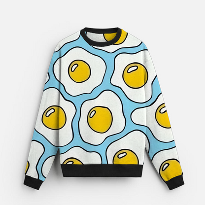 Sunny Side Pop | Egg Art Print | Fun Breakfast Vibe | Unisex Sweatshirt