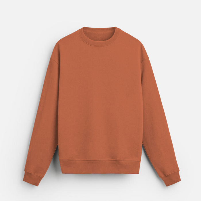 Warm Orange Sweatshirt | Solid Comfort | Buy Online India