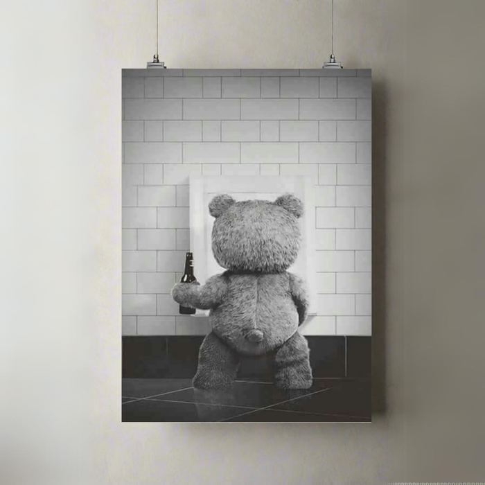 Ted the Bear | A3 Poster | Cosy Mode Companion