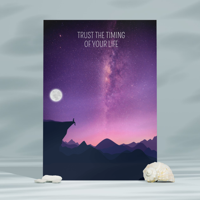 Stargazer's Moment | A3 Poster | Night Sky & Silhouette