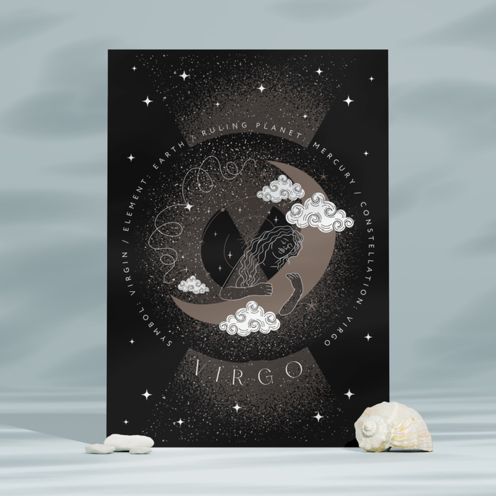 Virgo | A3 Poster | Celestial Moon & Stars