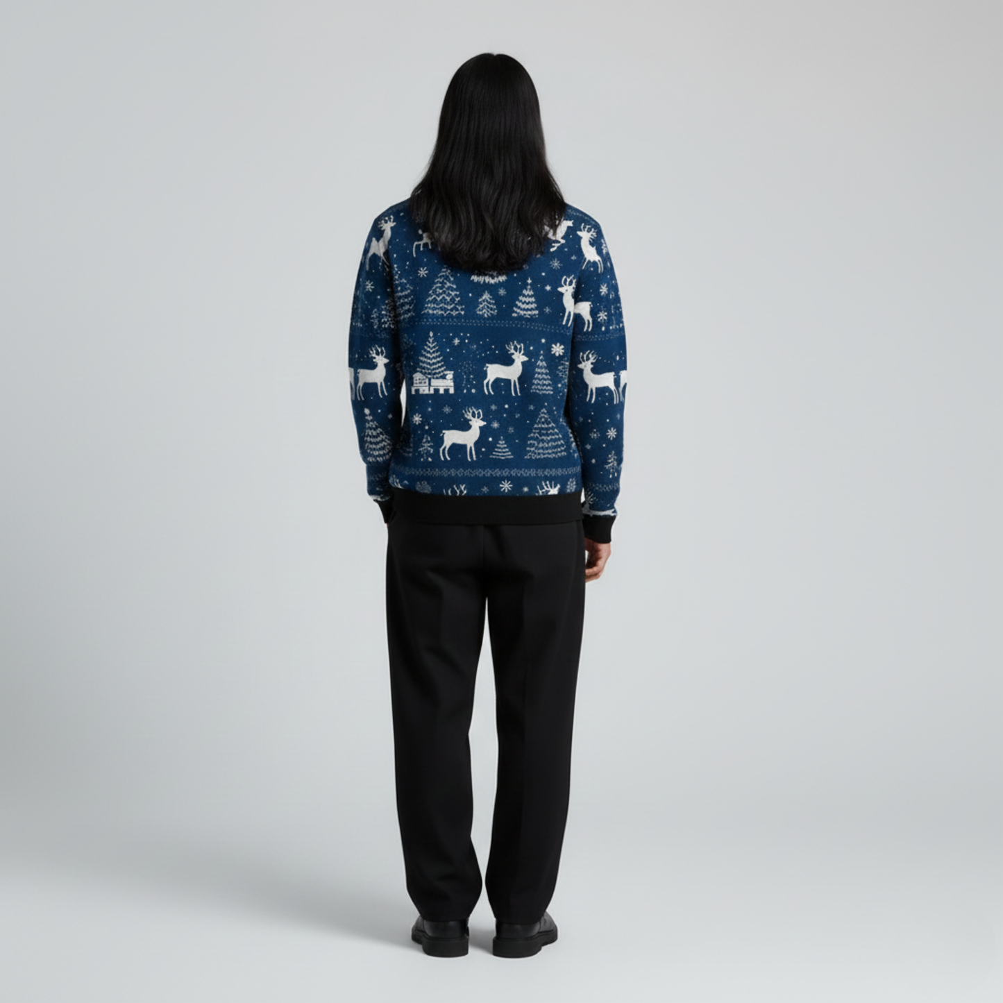 Winter Calm | Snowy Nights | Blue Sweatshirt