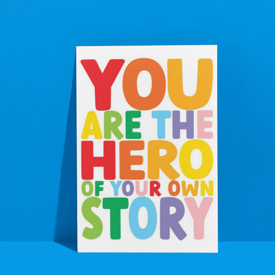 Main Character Energy | A3 Poster | Rainbow Typography