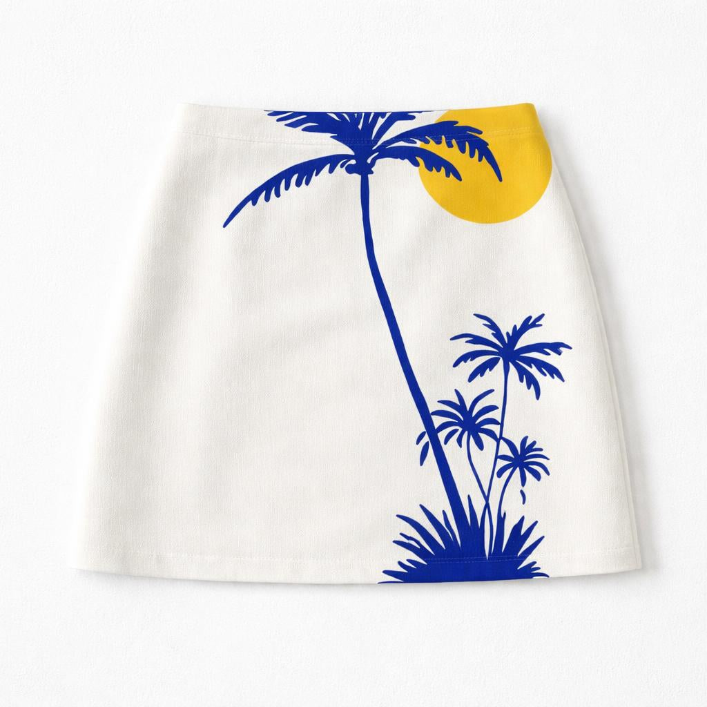 Coastal Silhouette | Palm Sun | Minimal Escape | Mini Skirt
